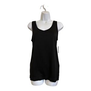 NWT White House Black Market Seamless Black Tank Sz L